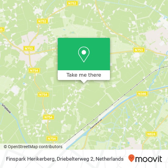 Finspark Herikerberg, Driebelterweg 2 map