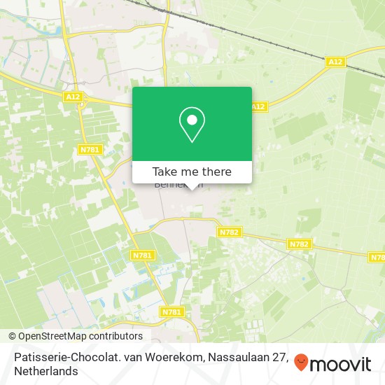 Patisserie-Chocolat. van Woerekom, Nassaulaan 27 map