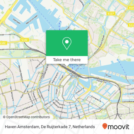 Haven Amsterdam, De Ruijterkade 7 map