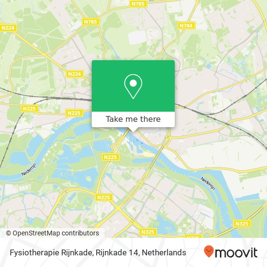 Fysiotherapie Rijnkade, Rijnkade 14 map