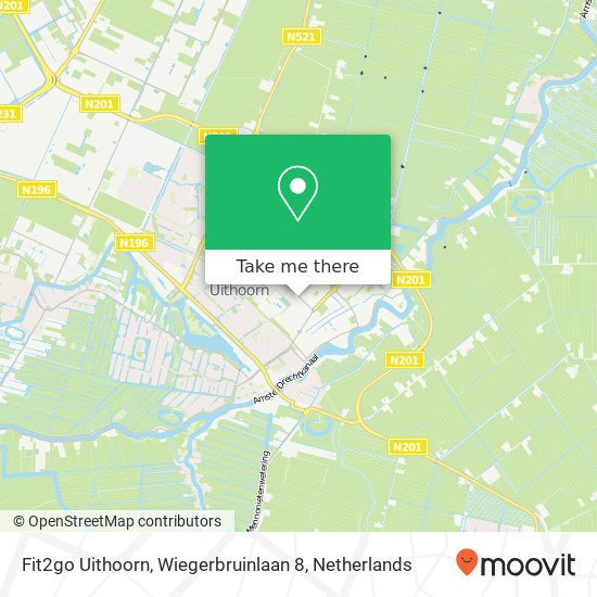 Fit2go Uithoorn, Wiegerbruinlaan 8 map