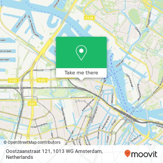 Oostzaanstraat 121, 1013 WG Amsterdam map