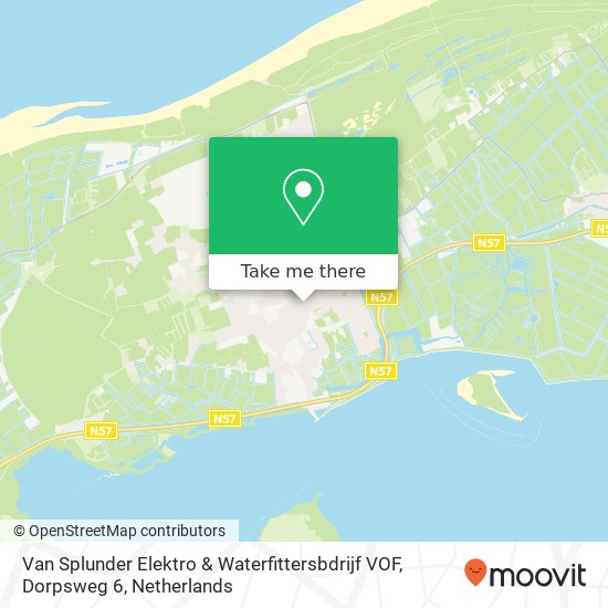 Van Splunder Elektro & Waterfittersbdrijf VOF, Dorpsweg 6 Karte