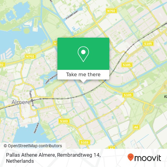 Pallas Athene Almere, Rembrandtweg 14 map