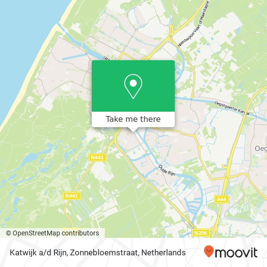 Katwijk a / d Rijn, Zonnebloemstraat Karte