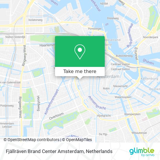 Fjällräven Brand Center Amsterdam map