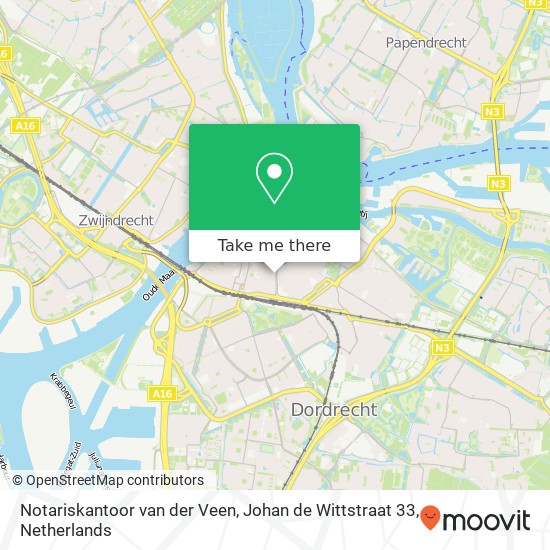 Notariskantoor van der Veen, Johan de Wittstraat 33 map