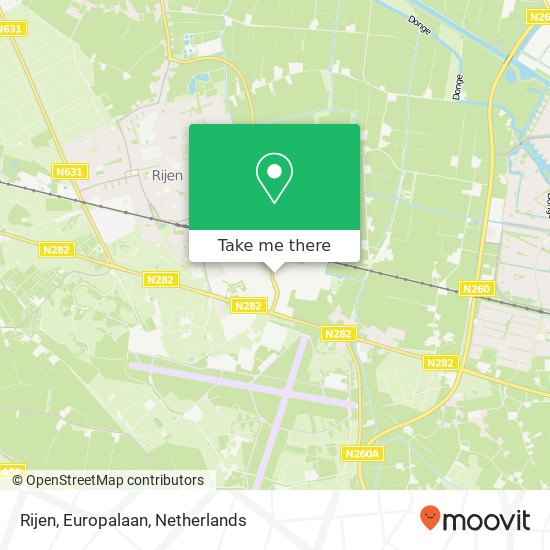 Rijen, Europalaan map