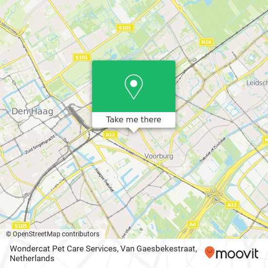 Wondercat Pet Care Services, Van Gaesbekestraat Karte