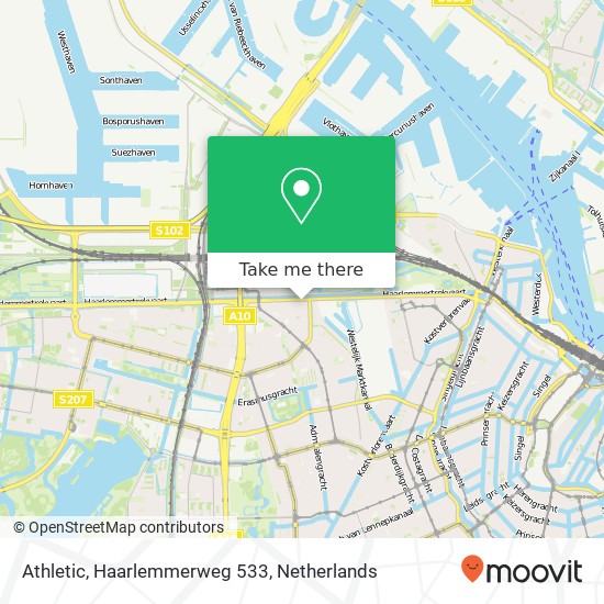 Athletic, Haarlemmerweg 533 map