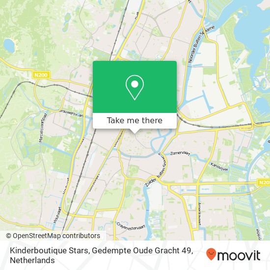 Kinderboutique Stars, Gedempte Oude Gracht 49 map