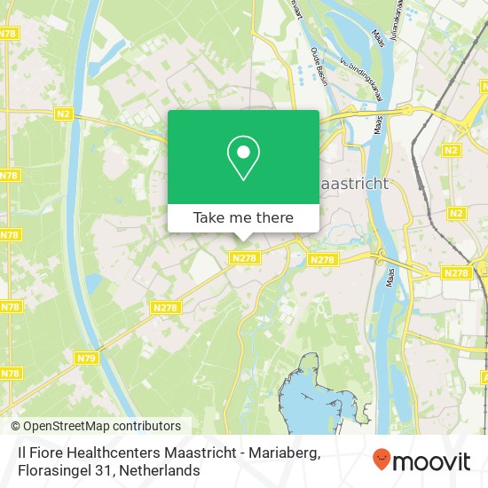 Il Fiore Healthcenters Maastricht - Mariaberg, Florasingel 31 Karte