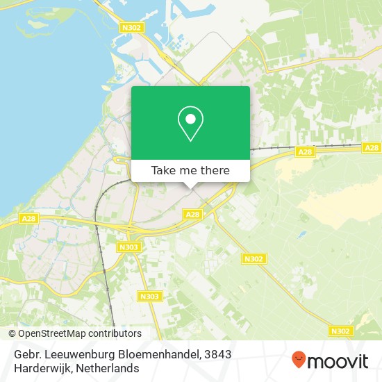 Gebr. Leeuwenburg Bloemenhandel, 3843 Harderwijk map