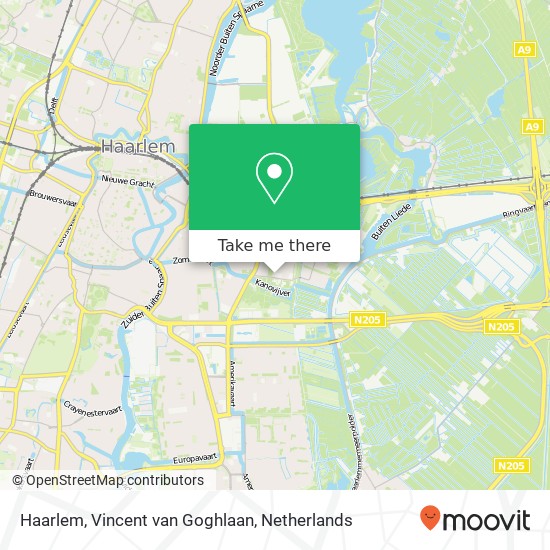 Haarlem, Vincent van Goghlaan Karte