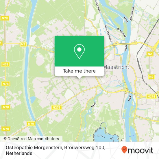Osteopathie Morgenstern, Brouwersweg 100 map