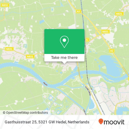 Gasthuisstraat 25, 5321 GW Hedel map