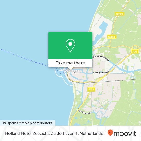 Holland Hotel Zeezicht, Zuiderhaven 1 Karte