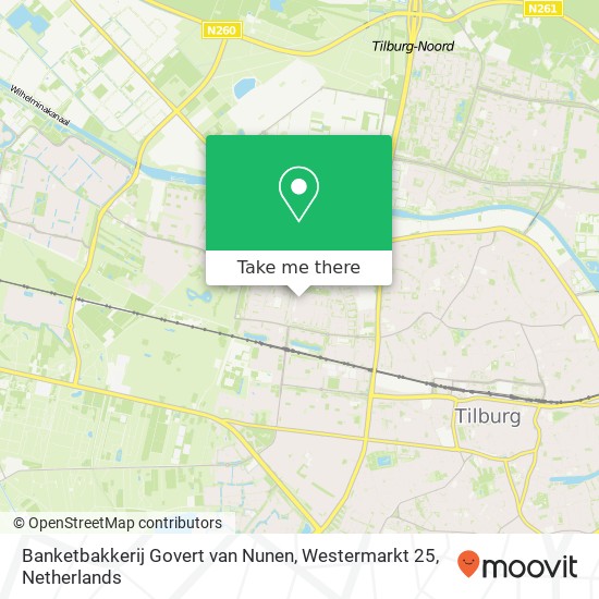 Banketbakkerij Govert van Nunen, Westermarkt 25 map