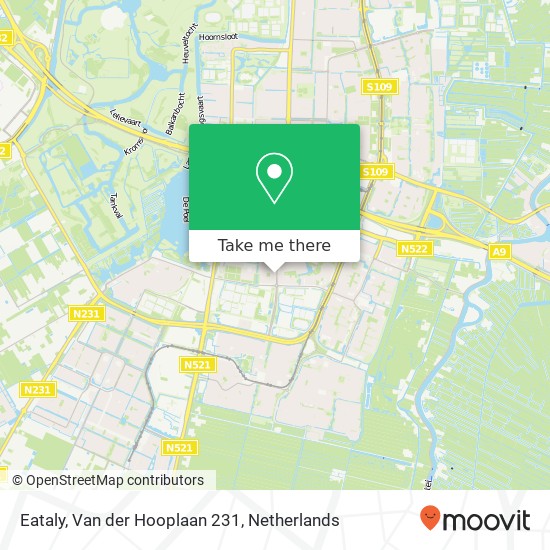 Eataly, Van der Hooplaan 231 map