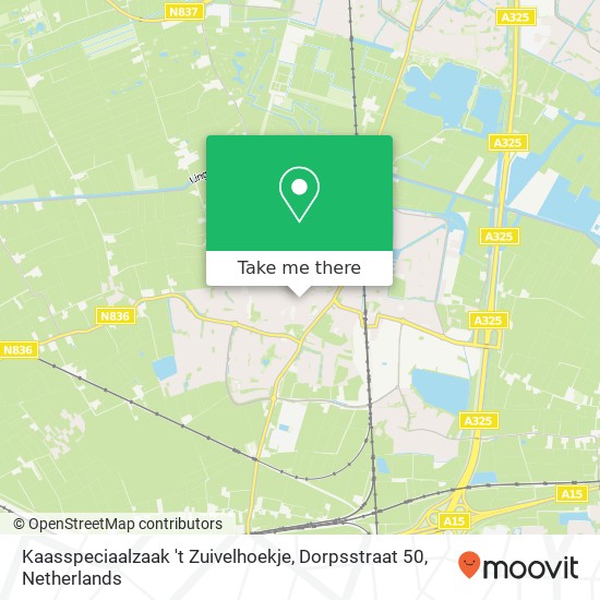 Kaasspeciaalzaak 't Zuivelhoekje, Dorpsstraat 50 map