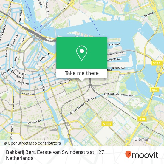 Bakkerij Bert, Eerste van Swindenstraat 127 map