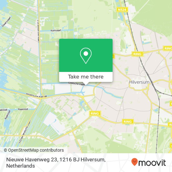 Nieuwe Havenweg 23, 1216 BJ Hilversum map