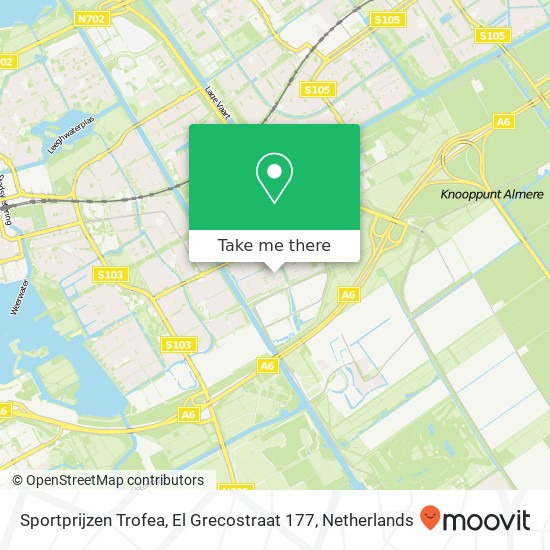 Sportprijzen Trofea, El Grecostraat 177 map