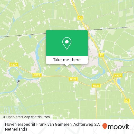 Hoveniersbedrijf Frank van Gameren, Achterweg 27 map