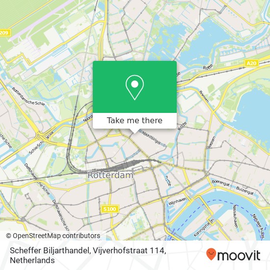 Scheffer Biljarthandel, Vijverhofstraat 114 map