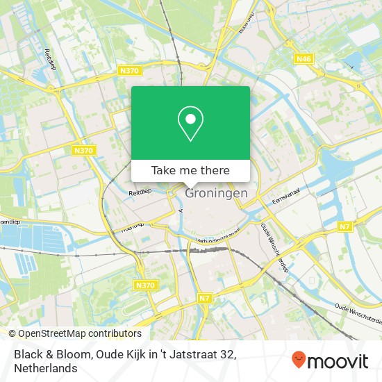 Black & Bloom, Oude Kijk in 't Jatstraat 32 Karte