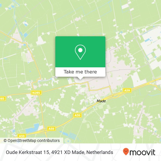 Oude Kerkstraat 15, 4921 XD Made map