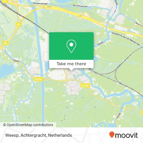 Weesp, Achtergracht map