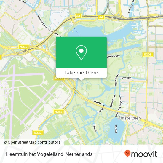 Heemtuin het Vogeleiland, 1182 Amstelveen map