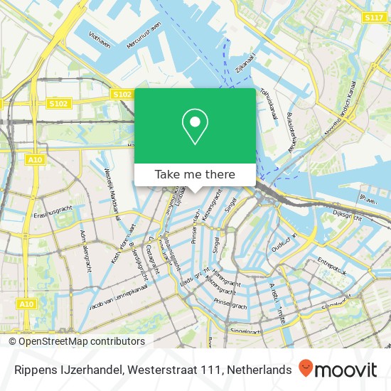 Rippens IJzerhandel, Westerstraat 111 map