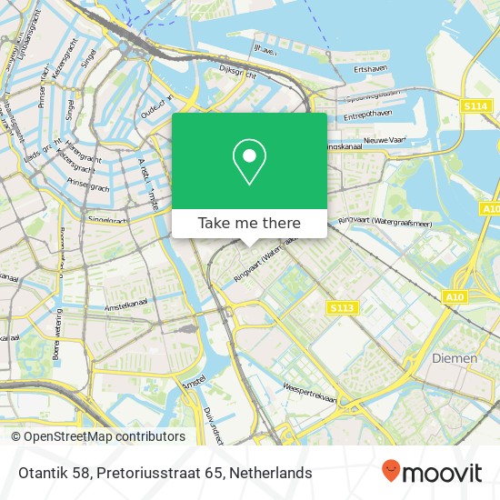 Otantik 58, Pretoriusstraat 65 map