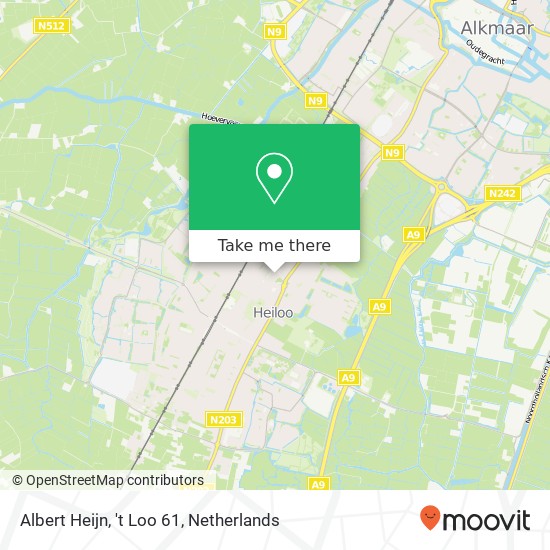 Albert Heijn, 't Loo 61 map