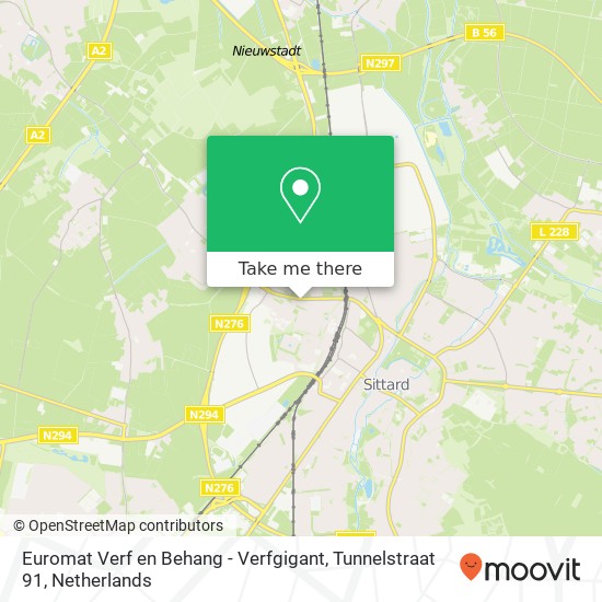 Euromat Verf en Behang - Verfgigant, Tunnelstraat 91 map