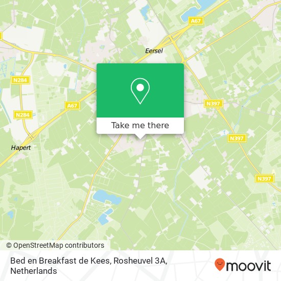 Bed en Breakfast de Kees, Rosheuvel 3A map