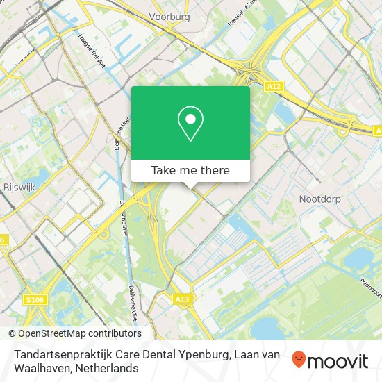 Tandartsenpraktijk Care Dental Ypenburg, Laan van Waalhaven map