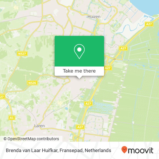 Brenda van Laar Huifkar, Fransepad map