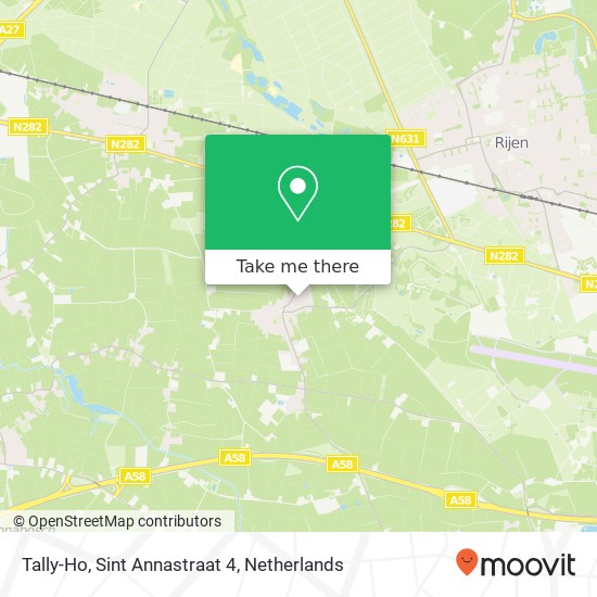 Tally-Ho, Sint Annastraat 4 map