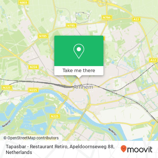 Tapasbar - Restaurant Retiro, Apeldoornseweg 88 Karte
