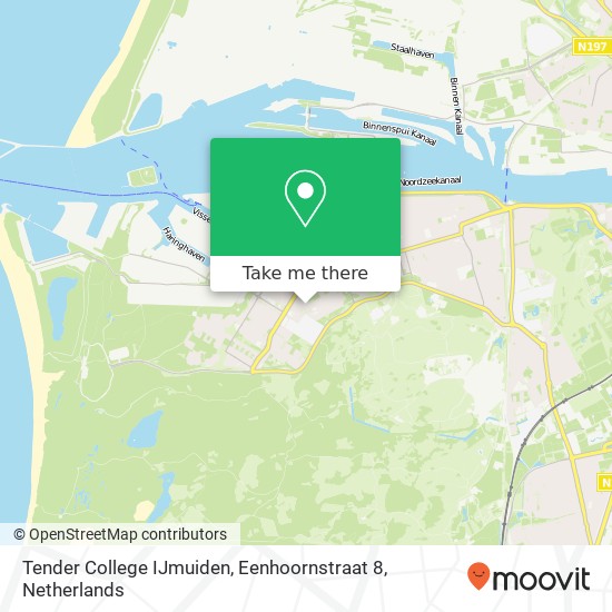 Tender College IJmuiden, Eenhoornstraat 8 map
