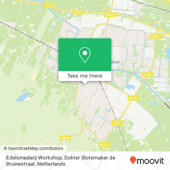 Edelsmederij Workshop, Dokter Slotemaker de Bruinestraat map