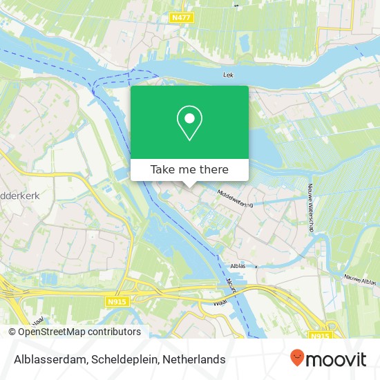 Alblasserdam, Scheldeplein map