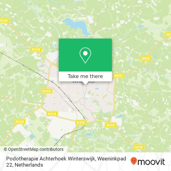 Podotherapie Achterhoek Winterswijk, Weeninkpad 22 Karte