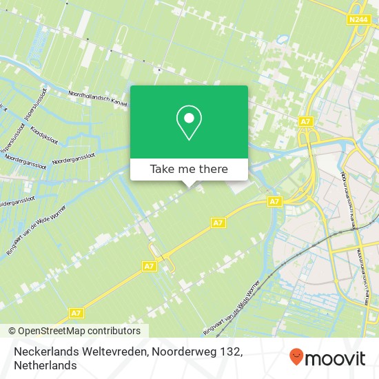 Neckerlands Weltevreden, Noorderweg 132 map