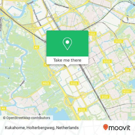 Kukahome, Holterbergweg map