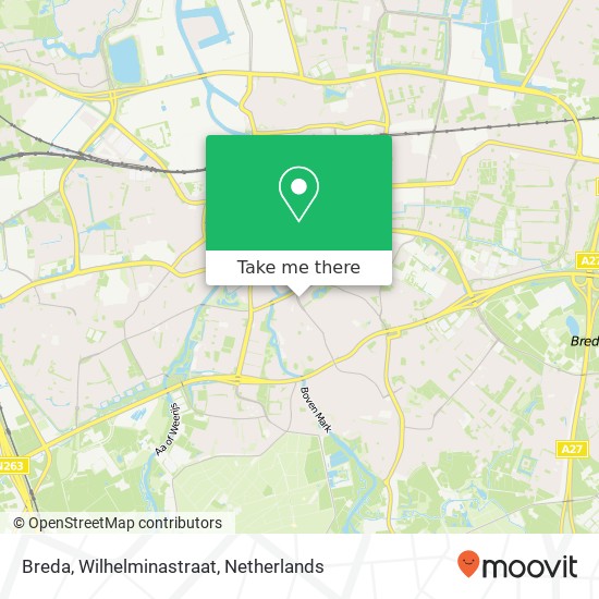 Breda, Wilhelminastraat map