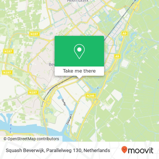 Squash Beverwijk, Parallelweg 130 map